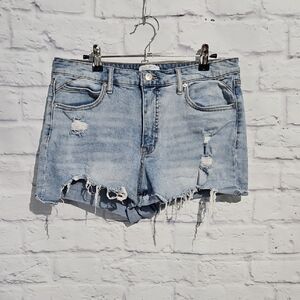 Sofia by Sofia Vergara Faded Blue Ripped Jean Shorts